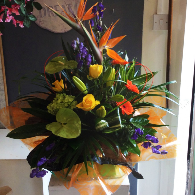Sameday flowers by Octagon Flowers in Bolton Town Centre next to The
